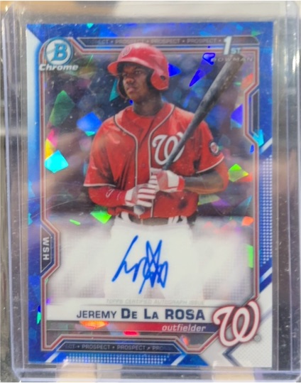 2021 Bowman Chrome #CPA-JDL Jeremy De La Rosa — front