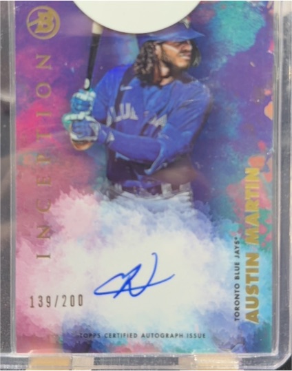 2021 Bowman Inception Autographs #PA-AM Austin Martin — front