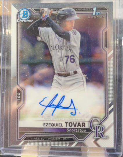2021 Bowman Chrome #CPA-ETO Ezequiel Tovar — front