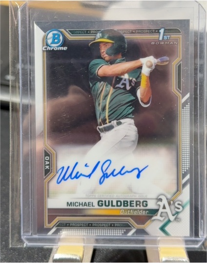 2021 Bowman Chrome #CPA-MG Michael Guldberg — front