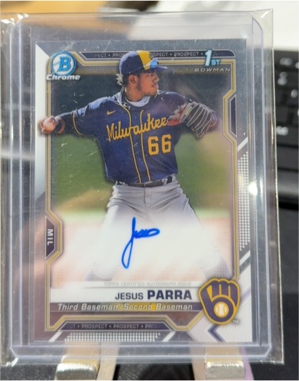 2021 Bowman Chrome #CPA-JPAR Jesus Parra — front