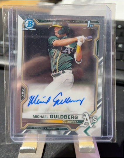 2021 Bowman Chrome #CPA-MG Michael Guldberg — front