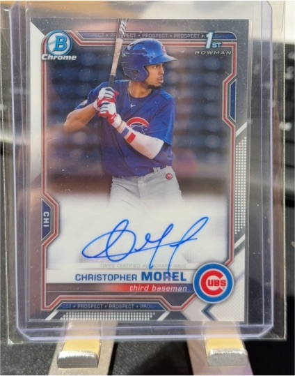 2021 Bowman Chrome Prospect Autographs #CPA-CMO Christopher Morel — front