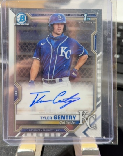 2021 Bowman Chrome #CPA-TG Tyler Gentry — front