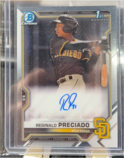 2021 Bowman Chrome Prospect Autographs #CPA-RPR Reginald Preciado — front