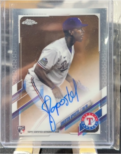 2021 Topps Chrome Rookie Autographs #RA-SA Sherten Apostel — front