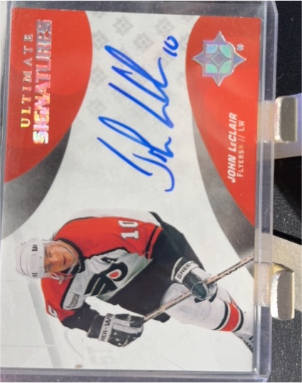 2020-21 Upper Deck Ultimate Collection Signatures #US-JL John LeClair — front