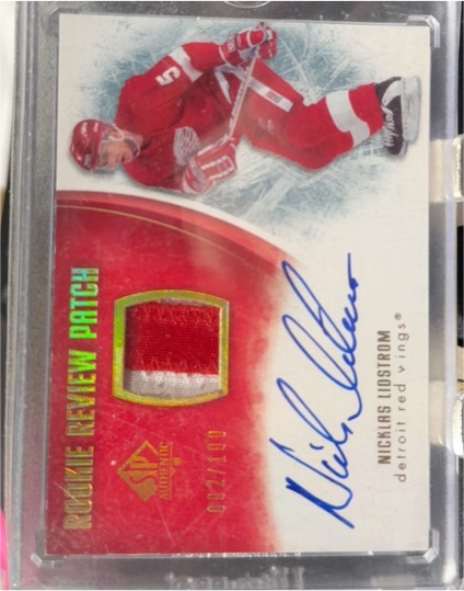 2007-08 SP Authentic Rookie Review Patch #RRNL Nicklas Lidstrom — front
