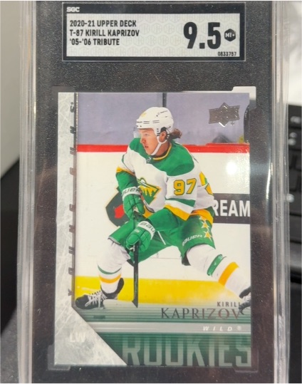 2020-21 Upper Deck Extended Series #T-87 Kirill Kaprizov 05-06 Tribute — front