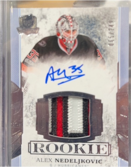 2017-18 Upper Deck The Cup #145 Alex Nedeljkovic Rookie Patch Auto — front