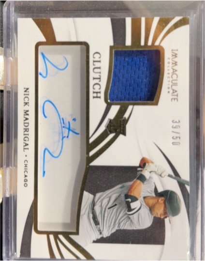 2021 Panini Immaculate Collection Clutch Nick Madrigal #39/50 — front