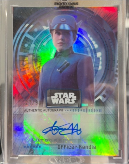 2022 Topps Star Wars Signature Series Amanda Hale as Officer Kandia Autograph — front