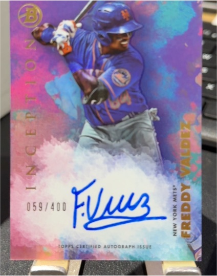 2021 Bowman Inception #PA-FV Freddy Valdez — front