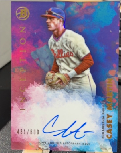 2021 Bowman Inception #Auto Casey Martin — front