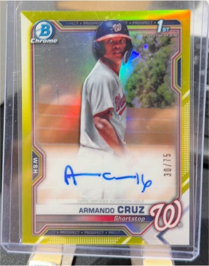 2021 Bowman Chrome #CPA-AC Armando Cruz — front
