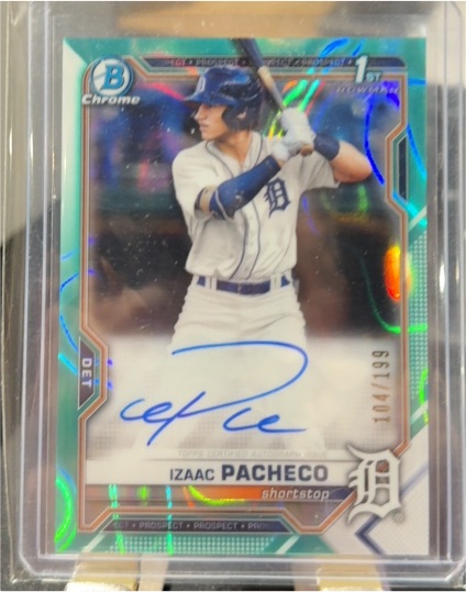 2021 Bowman Chrome #BDC-46 Izaac Pacheco — front