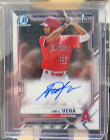 2021 Bowman Chrome Prospect Autographs #CPA-AVE Arol Vera — front