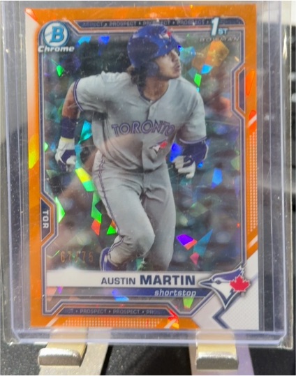 2021 Bowman Chrome #BCP-87 Austin Martin — front