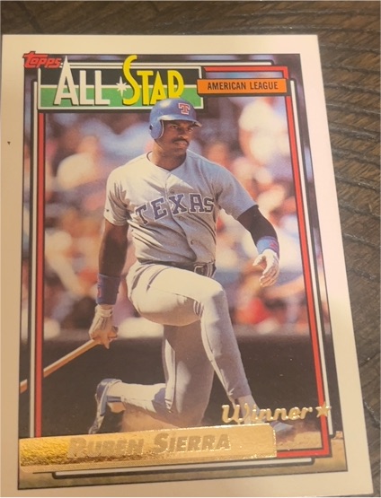 1992 Topps All-Star #403 Ruben Sierra — front