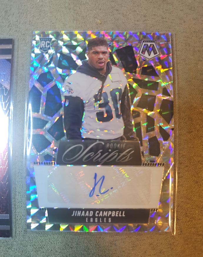 2025 Panini Mosaic Football #RS Jihaad Campbell Rookie Scripts Auto — front