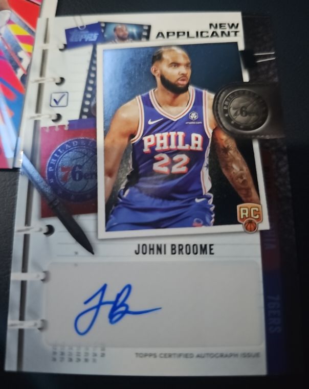 2025-26 Topps NBA Flagship #NA-JO Johni Broome New Applicant Rookie Auto — front