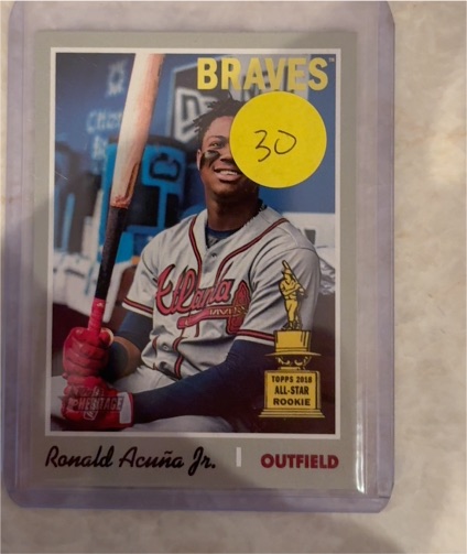 2019 Topps Heritage #500 Ronald Acuña Jr — front