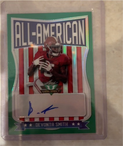 2021 Leaf Valiant All-American #AA-DS1 DeVonta Smith — front