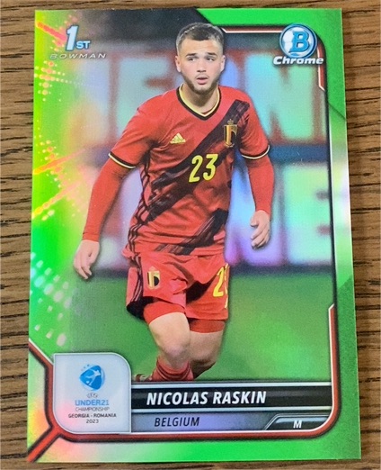 2022 Bowman Chrome Road to UEFA U21 Euro #40 Nicolas Raskin — front
