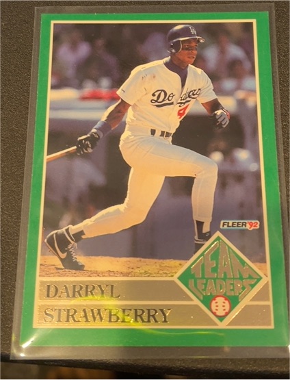1992 Fleer Team Leaders #16 Darryl Strawberry — front
