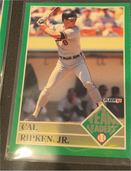 1992 Fleer #17 Cal Ripken, Jr. Team Leaders — front