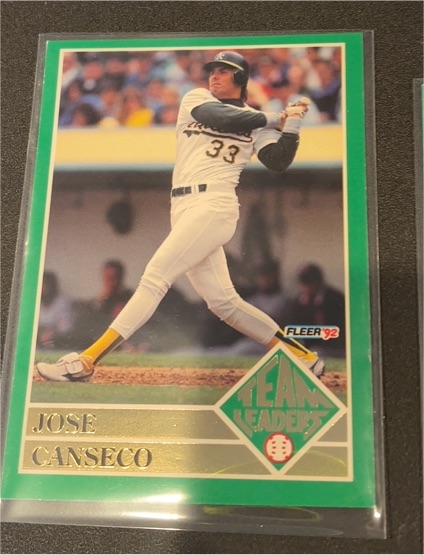 1992 Fleer Team Leaders #19 Jose Canseco — front