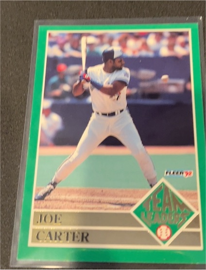 1992 Fleer Team Leaders #14 Joe Carter — front
