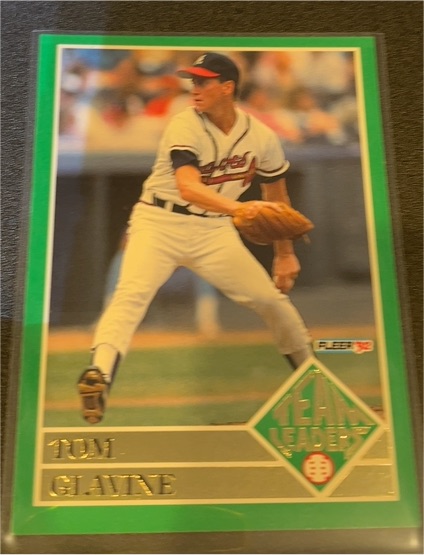 1992 Fleer Team Leaders #11 Tom Glavine — front