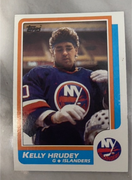 1986 Topps #27 Kelly Hrudey — front