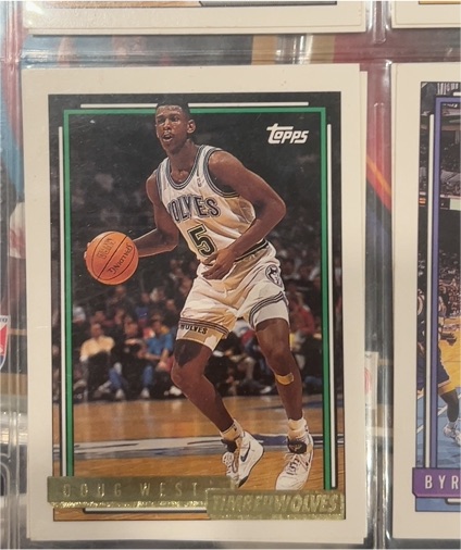 1992-93 Topps #37 Doug West — front