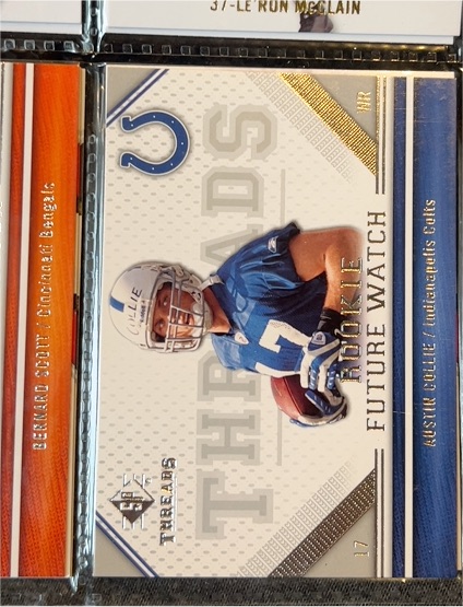2009 SP Threads #17 Austin Collie Rookie Future Watch — front