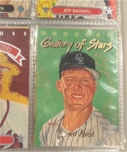 1993 Donruss Triple Play Gallery of Stars #GS-10 David Nied — front