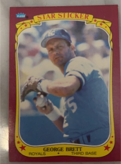 1986 Fleer Star Stickers #11 George Brett — front
