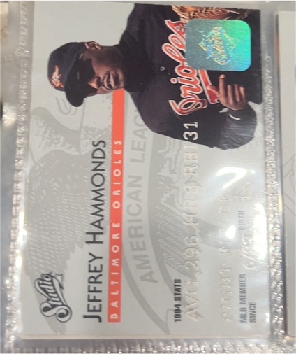 1995 Donruss Studio Gold #40 Jeffrey Hammonds — front