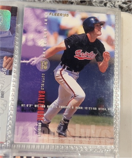 1995 Fleer Update #U-10 Andy Van Slyke — front