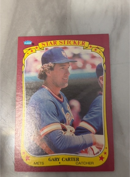 1986 Fleer Star Stickers #23 Gary Carter — front