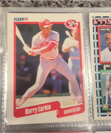 1990 Fleer #423 Barry Larkin — front