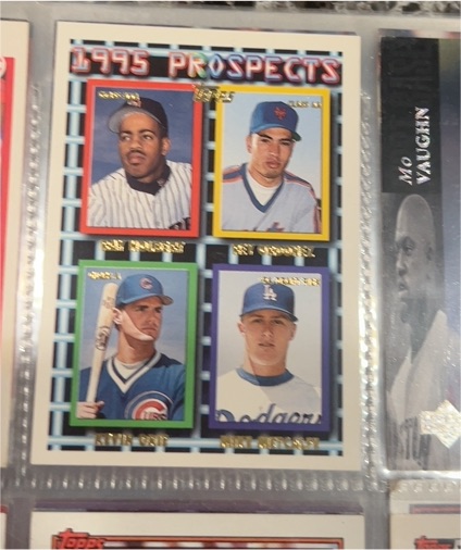 1995 Topps #599 Johnny Damon, Jeff Abbott, Curtis Goodwin, Ozzie Timmons Prospects — front