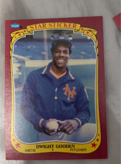 1986 Fleer Star Stickers #46 Dwight Gooden — front