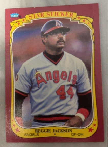 1986 Fleer Star Stickers #65 Reggie Jackson — front