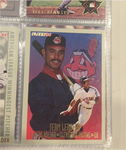 1994 Fleer Team Leaders #5 Carlos Baerga — front