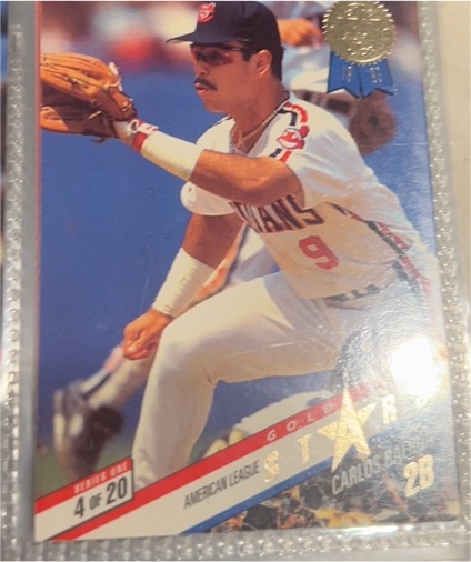 1994 Pinnacle Gold Star #28 Carlos Baerga — front