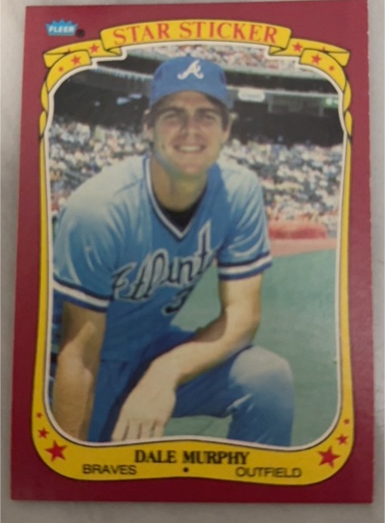 1986 Fleer Star Stickers #80 Dale Murphy — front