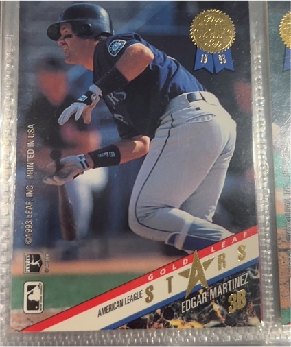 1993 Leaf Gold Leaf All-Stars #15 Edgar Martinez — front