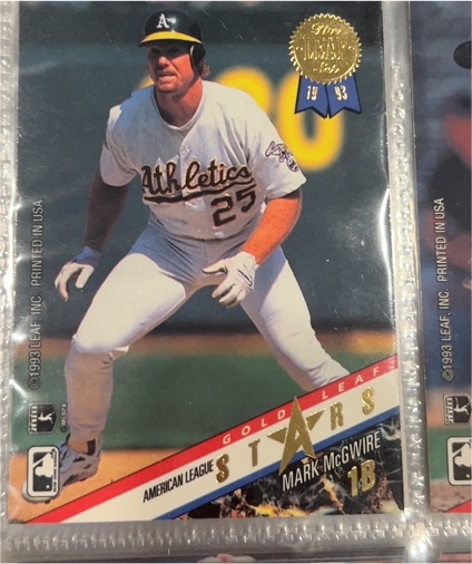 1993 Leaf Gold Leaf All-Stars #11 Mark McGwire — front